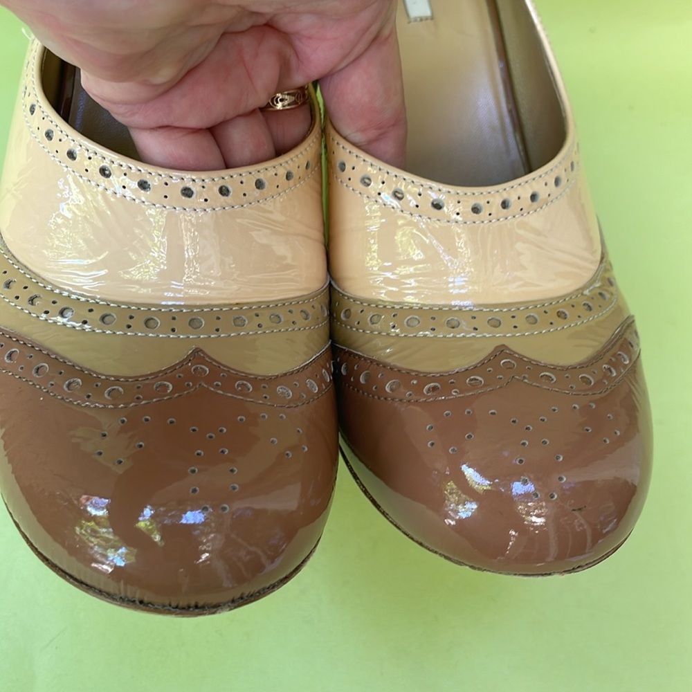 Multicolored Miu Miu Patent Leather Booties In Or… - image 7